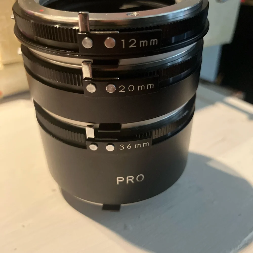 Camera Lens with Silver and Black Finish